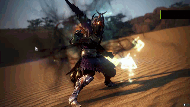 a screenshot of a video game shows a knight holding a sword