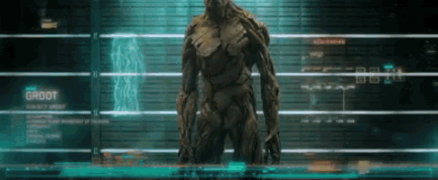 Groot Asomándose Con Curiosidad GIF