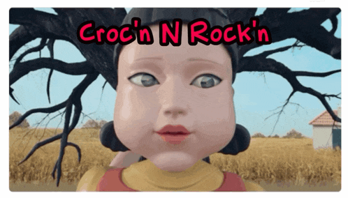 a picture of a doll with the words croch n rock n on the bottom