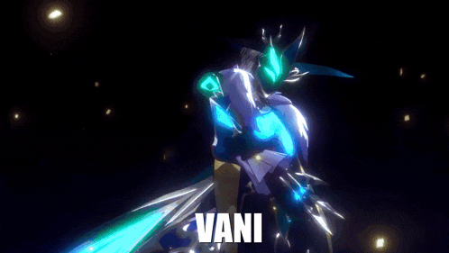 a close up of a person 's face with the word vani written in white