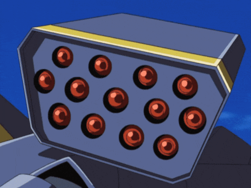 a cartoon drawing of a box with red circles in it