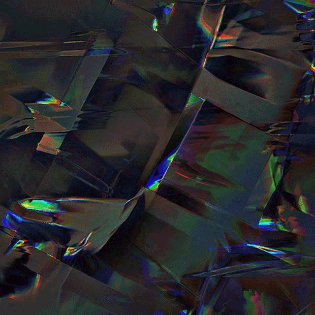 a close up of a rainbow colored foil texture