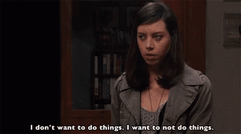 a woman says i don 't want to do things