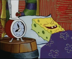 Spongebob Sleeping GIF - Spongebob Sleeping Alarm Clock GIFs