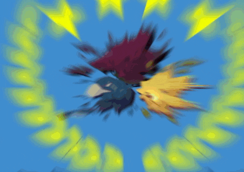 a blurry picture of a person flying through the air with a blue background