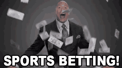 a man in a suit and tie is surrounded by money falling around him .