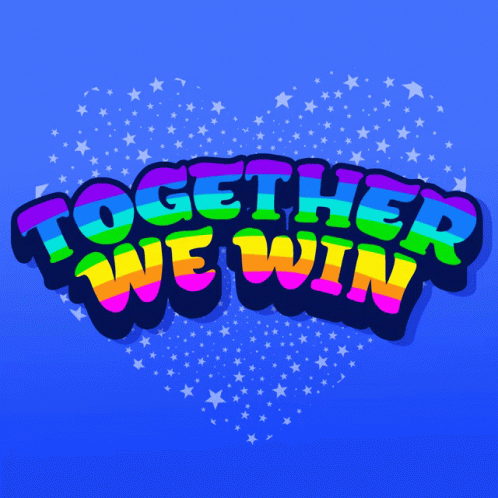 Together We Win Heart GIF - Together We Win Heart Rainbow GIFs