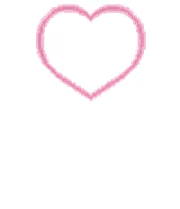 a pink heart on a white background with a border .