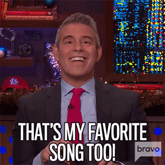 Thats My Favorite Song Too Andy Cohen GIF - Thats My Favorite Song Too Andy Cohen Watch What Happens Live GIFs