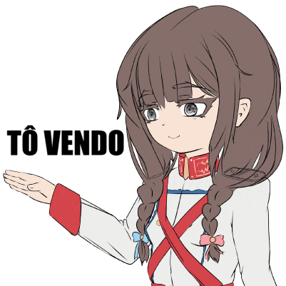 a drawing of a girl with braids and the words to vendo