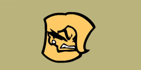 a cartoon drawing of a face with a mouth open