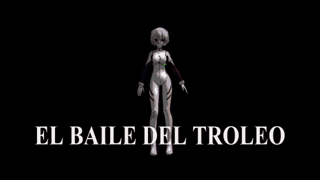 a black background with the words el baile del troleo written on it