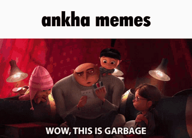 ankha memes wow this is garbage is shown on a poster