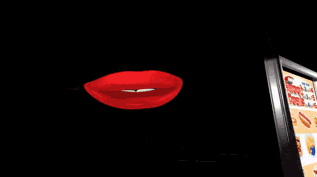 an ad for dq 's sweet deals with a red mouth