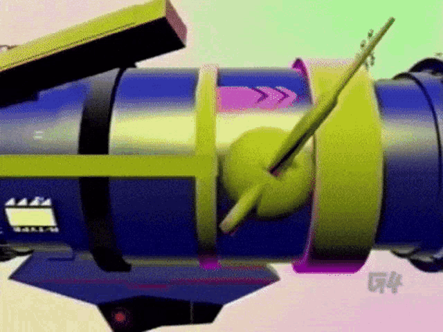 a computer generated image of a rocket with the number 44 on the bottom