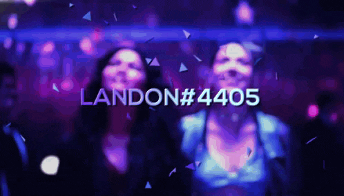 two women are dancing in a dark room and the words landon # 4405 are visible