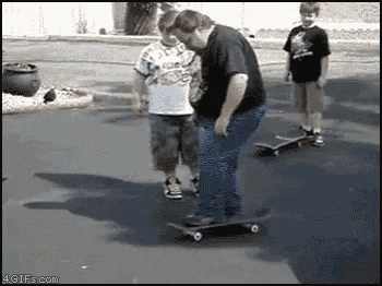 Fat Skate GIF - Fat Skate Fail GIFs
