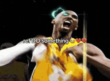 a basketball player with the words ref do something written on the bottom