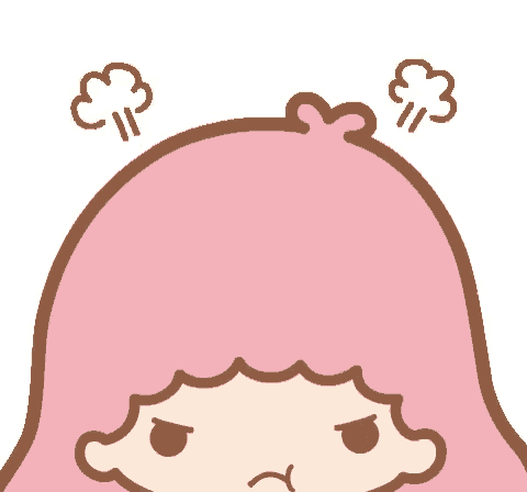 a little twin stars cartoon character with pink hair and a heart in her hair .