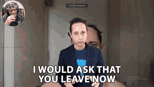 I Would Ask That You Leave Now Rucka Rucka Ali GIF - I Would Ask That You Leave Now Rucka Rucka Ali Itsrucka GIFs