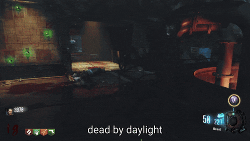 a video game screen says dead by daylight on the bottom