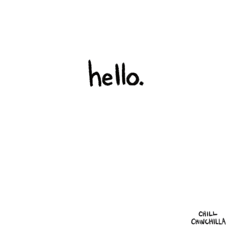 a cartoon drawing of a mouse with the words hello above it