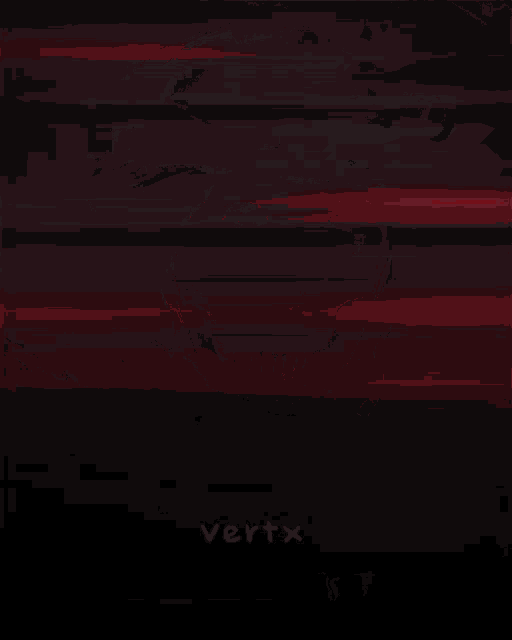 a painting of a skeleton wearing a helmet with the word vertx written below it
