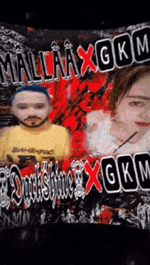 a man and a woman are on a poster that says mallaa x ggkm