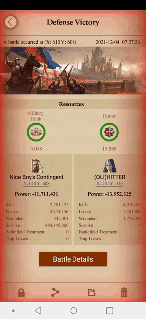 a screenshot of a defense victory game