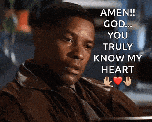a man says amen god you truly know my heart in front of a heart