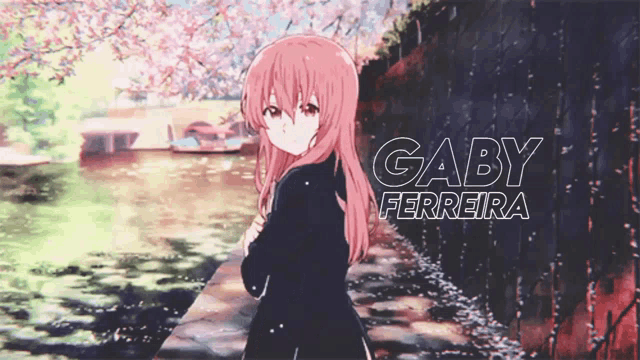 a picture of gaby ferreira with pink hair