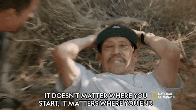 It Doesnt Matter Where You Start Danny Trejo GIF - It Doesnt Matter Where You Start Danny Trejo Running Wild With Bear Grylls GIFs