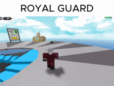 a screenshot of a video game with the words royal guard at the top