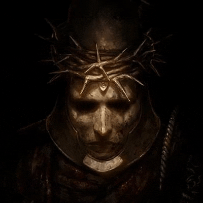 a man with a crown of thorns on his head is wearing a helmet .