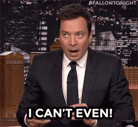 a man in a suit and tie says i can 't even .