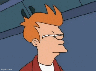 fry from futurama is making a funny face in this cartoon