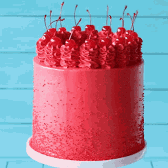 Cake Dessert GIF - Cake Dessert Cherry Cherry Boom Boom Cake GIFs