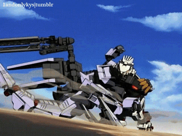 a picture of a robot with the words 1andonlykys tumblr on the bottom right