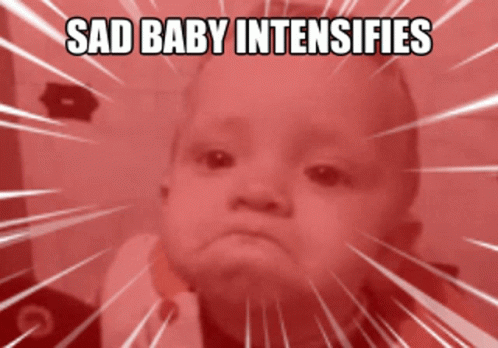 Sad Baby Intensifies Anime GIF