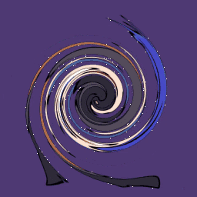 a purple square with a spiral in the center