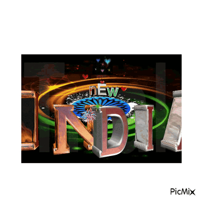 a computer generated image with the word new india
