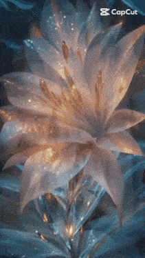 a close up of a flower with the words capcut on the bottom