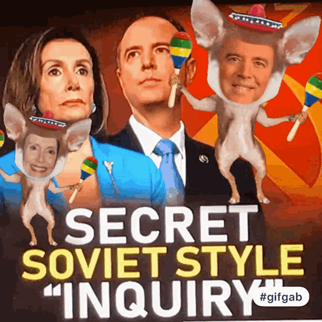 a poster for secret soviet style inquiry shows a man and a woman