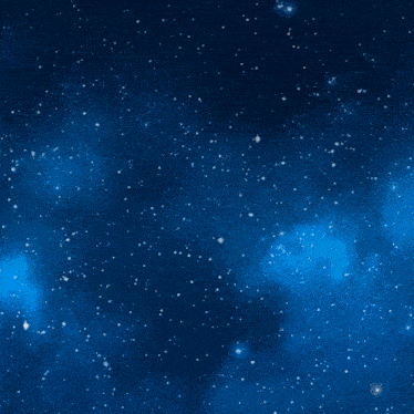 a blue sky with lots of stars and a white moon in the foreground