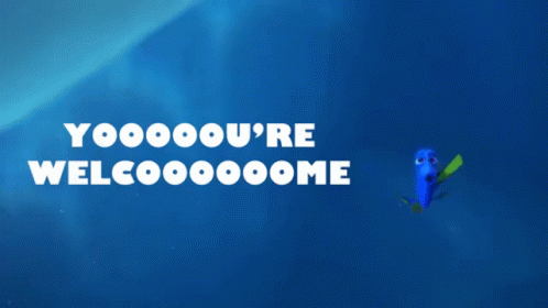 You'Re Welcome GIF - Finding Dory Dory Gi Fs Youre Welcome GIFs