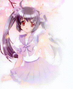 a drawing of a girl with pigtails and a bow in her hair