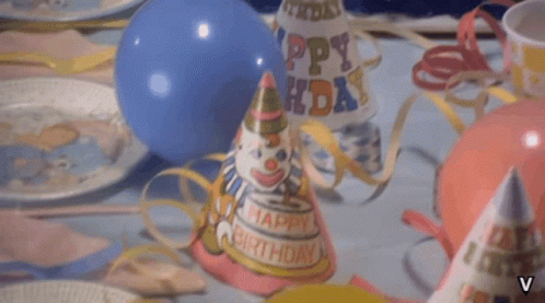 Cake Party Hat GIF - Cake Party Hat Balloon GIFs