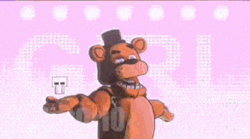 a teddy bear with a top hat is standing in front of a sign that says don 't stop .