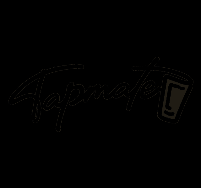 a black background with the word tapmate in yellow