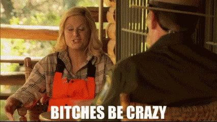 Amy Poehler Bitches Are Crazy GIF - Amy Poehler Bitches Are Crazy Parks And Rec GIFs